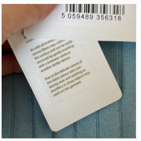 Ted Baker Bubless Extreme Sleeve Knit Sweater light blue size 1 nwt - Picture 11 of 13